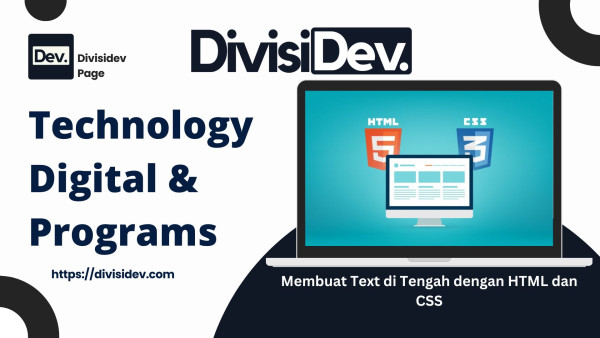 Cara Membuat Text di Tengah dengan HTML dan CSS